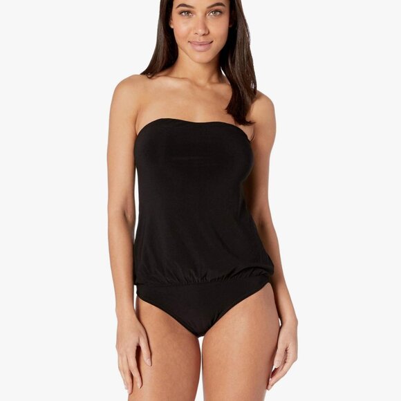 New! Norma Kamali Mio Babydoll Strapless Swimsuit‎ - Picture 1 of 6